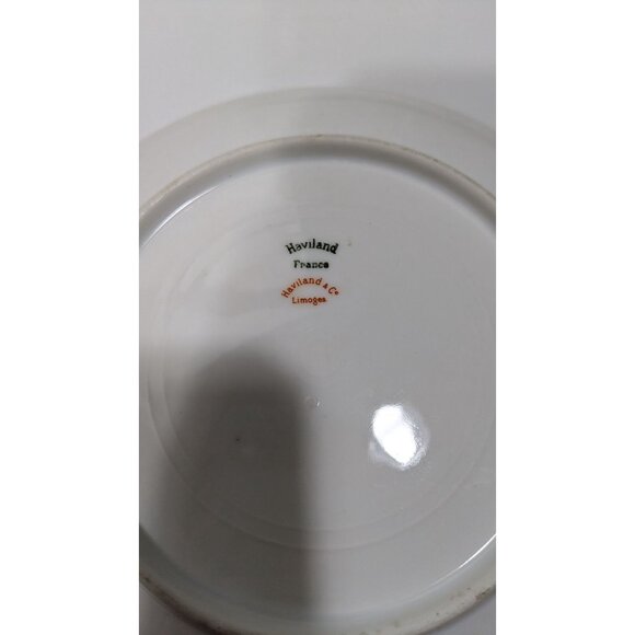 Antique Limoges France Hand-Painted Porcelain Plate With Pink Roses Gold Trim - Picture 11 of 11